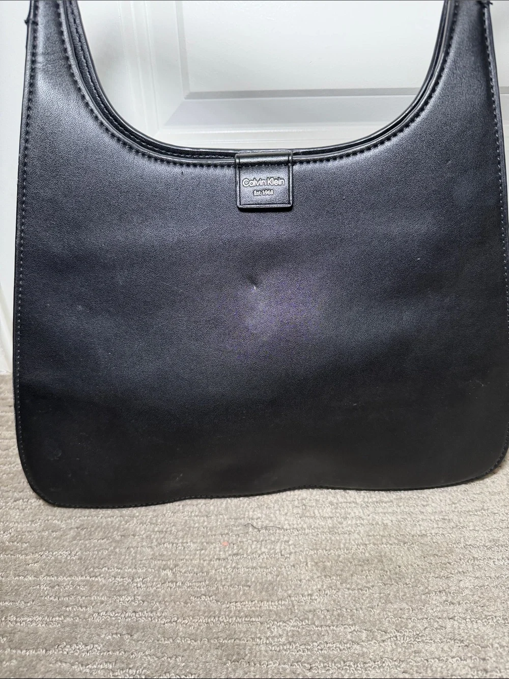 Calvin Klein Sleek Black Top-Handle Shoulder Bag